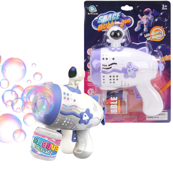 Pistolet Kosmiczny na Bańki Dla Dzieci Interaktywny Na Baterie 75 Znaków