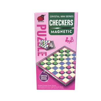 Warcaby Magnetyczne Podróżne Gra dla Dzieci Zestaw w Pudełku Prezent