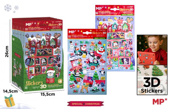 Naklejki świąteczne 3D 1szt.mix