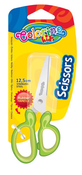 Nożyczki szkolne dziecięce z gumową rączką 12,5 cm colorino