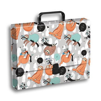 TECZKA Z RĄCZKĄ A4 T 0122 LENIWCE FOLIA MAT NIERYSUJĄCA