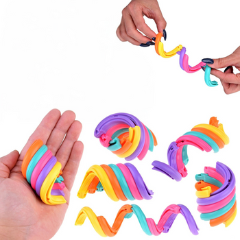 MAGICZNA TĘCZOWA SPIRALA PIERŚCIENIE PRZESUWANE FIDGET ANTYSTRESOWY GADŻET