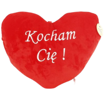 SERCE DUŻE MASKOTKA PLUSZOWA PODUSZKA PRZYTULANKA MIĘKKA WALENTYNKI