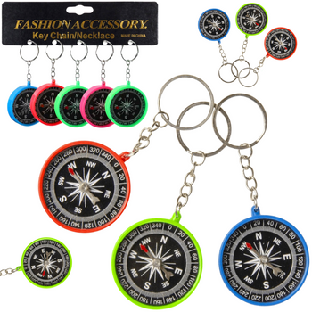 BRELOK KOMPAS BRELOCZEK DO KLUCZY DO TOREBKI GADŻET ZESTAW 12 SZTUK