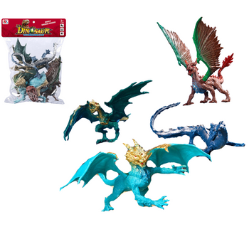 Figurki smoki 4 sztuki kolekcjonerskie zestaw dla dzieci fantasy