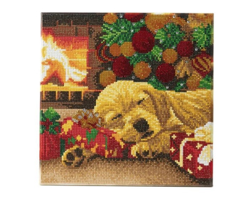 Obraz na płótnie 30x30cm z mozaiką Labrador EPEE