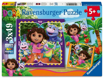 Puzzle dla dzieci 2D: Dora 3x49el Ravensburger