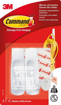 Haczyki wielokrotnego użytku Command średnie białe 2szt.