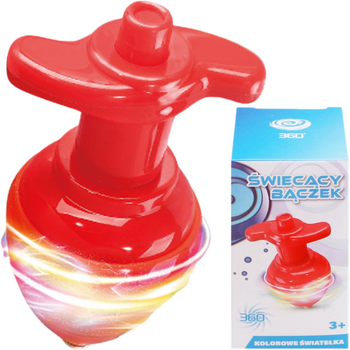 KOLOROWY ŚWIECĄCY DYSK KRĘCĄCY BĄCZEK SPINNING TOP NA BATERII ZABAWKA