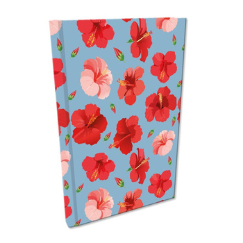 Notes A5 kratka Soft Touch Hibiskusy w jeansie