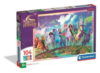 Puzzle 104 Super kolor Unicorn Academy 25091