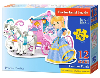 Puzzle 12 maxi - Princess Carriage CASTOR Castorland