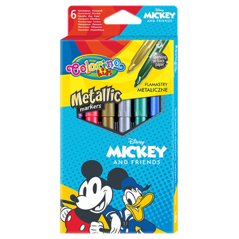 DISNEY COLORINO - FLAMASTRY METALICZNE 6 KOL - MICKEY