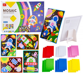 MOZAIKA PIANKOWA KOSMOS ZESTAW WYKLEJANKA DLA DZIECI 3+ KREATYWNA ZABAWA