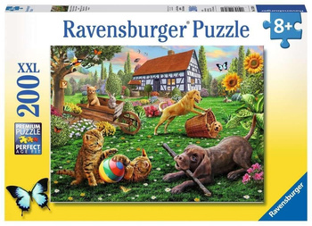 Puzzle XXL 200 Zwierzaki w ogrodzie Ravensburger