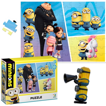 PUZZLE MINIONKI MINIONS 80 ELEMENTÓW UKŁADANKA KOLOROWA I WESOŁA DLA DZIECI