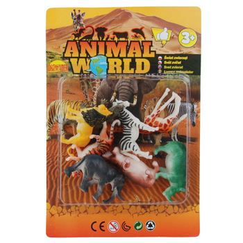 Zwierzęta dzikie figurki edukacyjne dla dzieci na blistrze zestaw