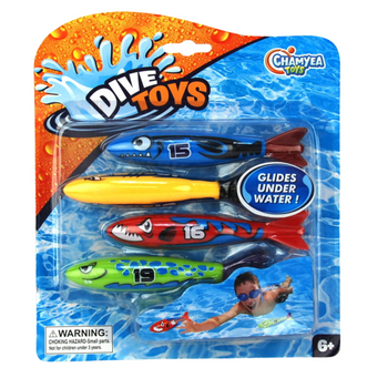 Rybki do nurkowania zabawka edukacyjna do wody kolorowe na blistrze