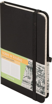 Notes romantyzm A6 kratka czarny