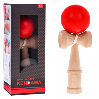 Zręcznościowa gra Kendama Drewniana zabawka Czerwona kulka