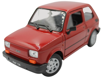 AUTO MODEL METALOWY WELLY FIAT 126P SKALA 1:21