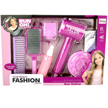 ZESTAW FRYZJERSKI DLA DZIECI SUSZARKA NA BATERIE ZABAWKA SALON URODY BARBER