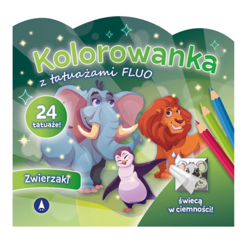 KOLOROWANKA Z TATUAŻAMI FLUO - ZWIERZAKI