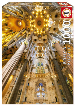 Puzzle 1000 Wnętrze Sagrada Familia Barcelona Hiszpania 111649