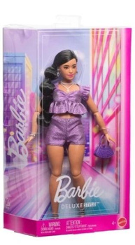 Barbie Deluxe Style Lalka Fioletowy top i szorty Mattel