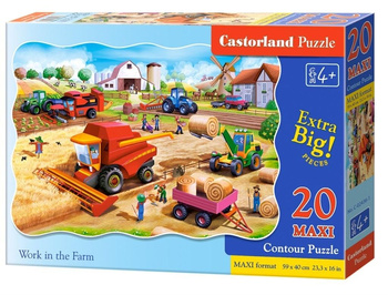 Puzzle 20 max - Work on the Farm CASTOR Castorland