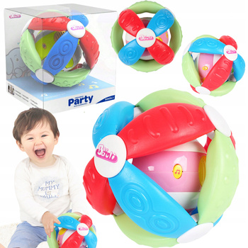 PIŁKA SENSORYCZNA INTERAKTYWNA ZABAWKA MONTESSORI DLA NIEMOWLĄT DZIECI LED