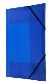 Teczka A4 PP z gumką narożną niebieska