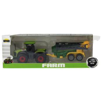 Traktor z przyczepą zabawka edukacyjna w pudełku dla dzieci 1212421