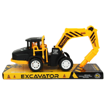 Koparka zabawka dla dzieci pod kloszem edukacyjna model pojazdu budowa