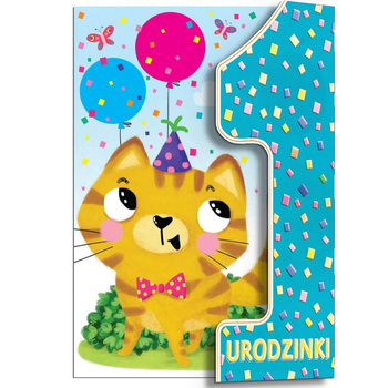 Karnet A5 z klapką Roczek Kotek