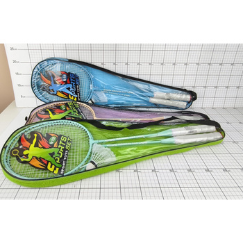 Zestaw Do GRY w Badmintona Rekreacyjny Dla Dzieci Metalowe Rakietki + Lotka