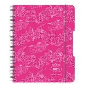 Paczka Kołobrulion A4 80 k. kratka Eco PP Colors róż 4 szt.