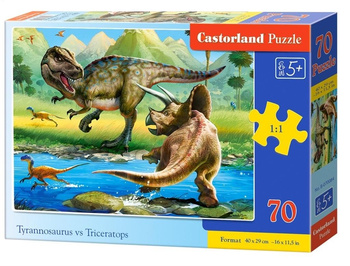 Puzzle 70 Tyrannosaurus vs Triceratops CASTOR Castorland
