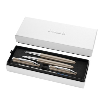 Pióro wieczne Pelikan +pióro kulkowe Jazz Noble Elegance Taupe