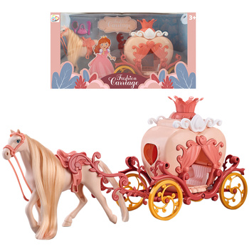 KARETA Z KONIEM Bajkowa Kareta Księżniczki Ruchome Elementy prezent