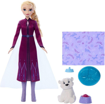 Disney Frozen Lalka Elsa + Baby Bear Mattel