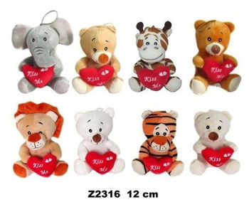 Zwierzęta z sercem 12cm MIX Sun-Day