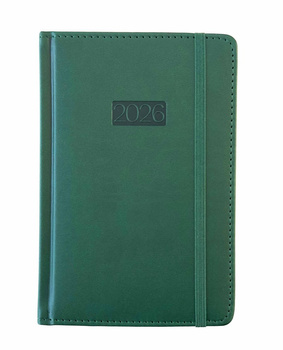 Kalendarz 2026 A5 LUX dzienny zielony V1 K-A5D L