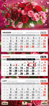 Kalendarz 2026 trójdzielny Bukiet KT1-V.74