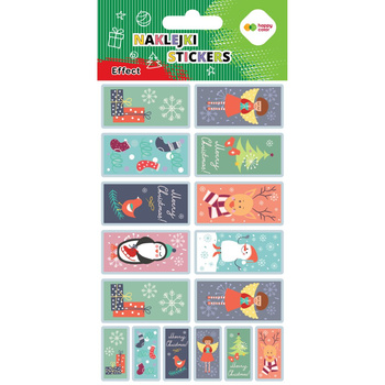 Naklejki EFFECT-Xmas Stamp, 10x20cm, Happy Color