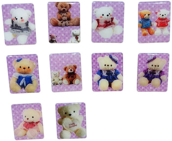 Magnesy misie zestaw 12 sztuk kolorowe dekoracje dla dzieci edukacyjne