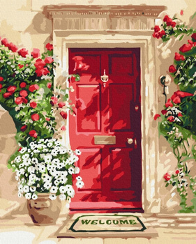 Malowanie po numerach BRUSHME 40x50 cm Drzwi Kwiatowe