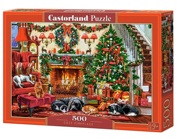 Puzzle 500 Cozy Fireplace CASTOR Castorland