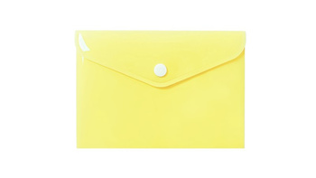 Teczka A6 kopertowa PP pastel żółty