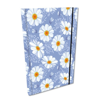 Notes A5 kratka z gumką Soft Touch Stokrotki Retro